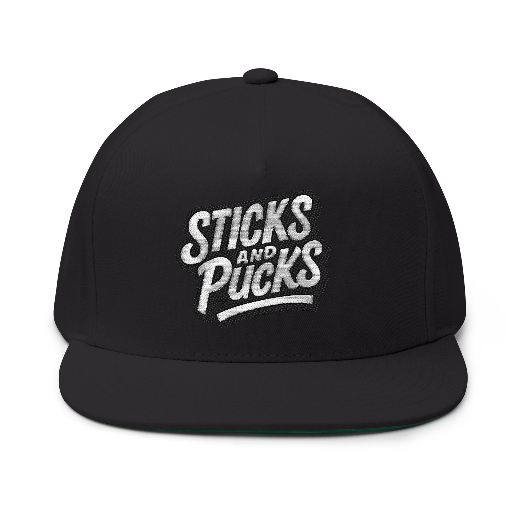 Sticks and Pucks Launch Flat Brim SnapBack Hat
