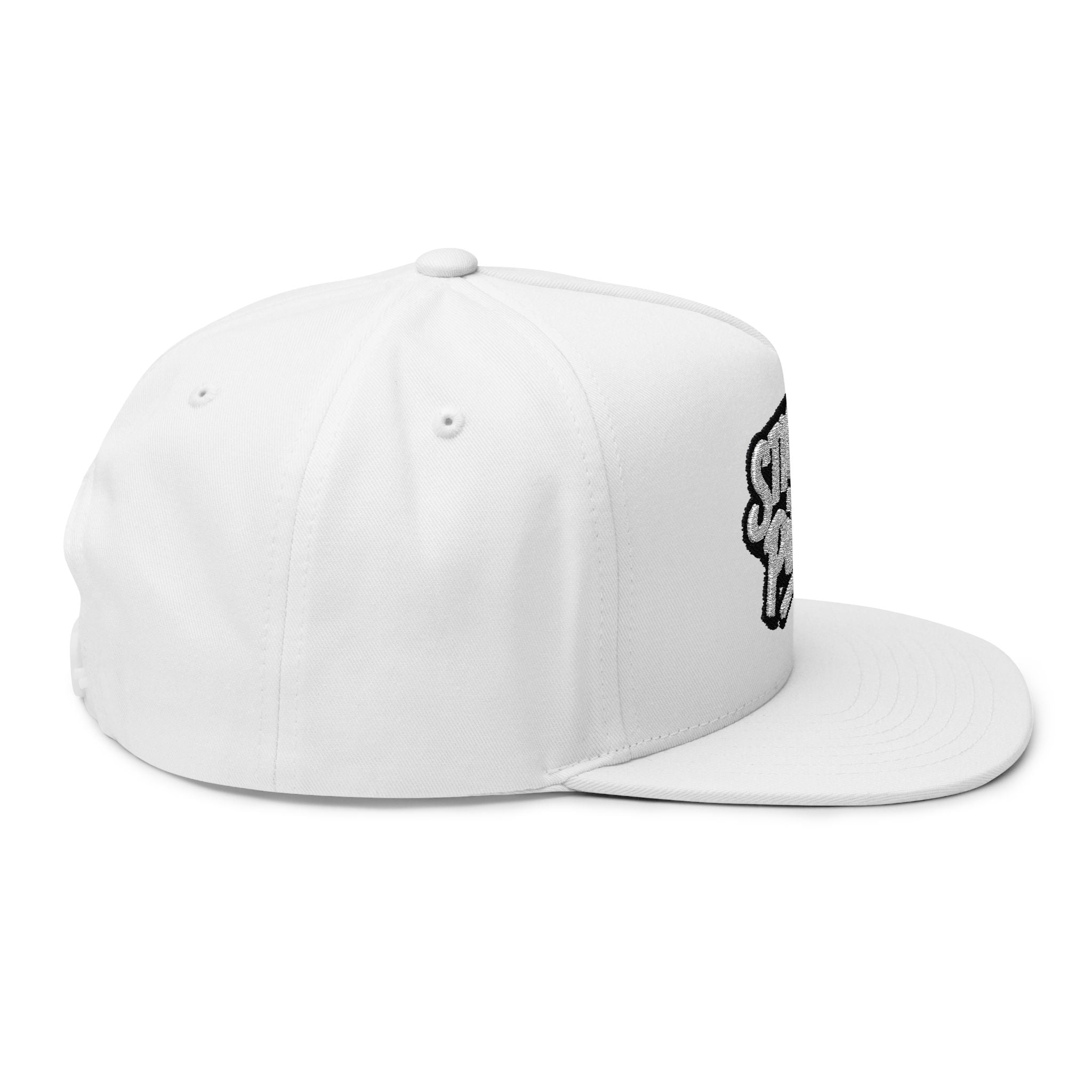 Sticks and Pucks Launch Embroidered Flat Brim SnapBack Hat