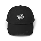 Sticks and Pucks Distressed Hat