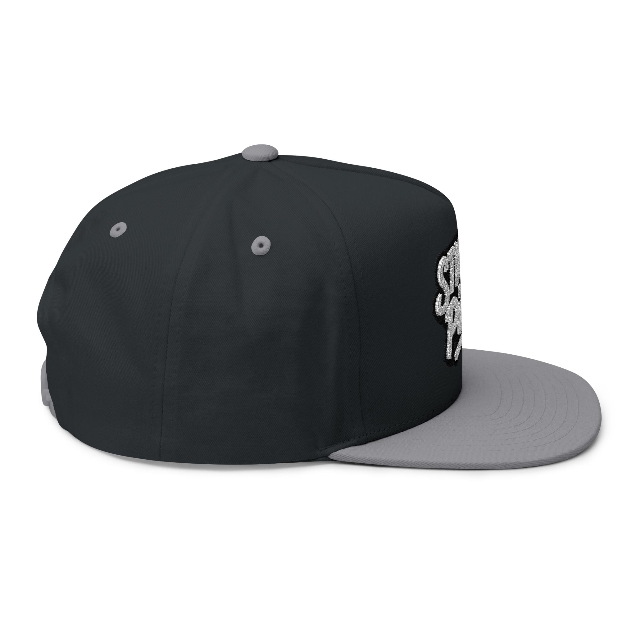 Sticks and Pucks Launch Embroidered Flat Brim SnapBack Hat
