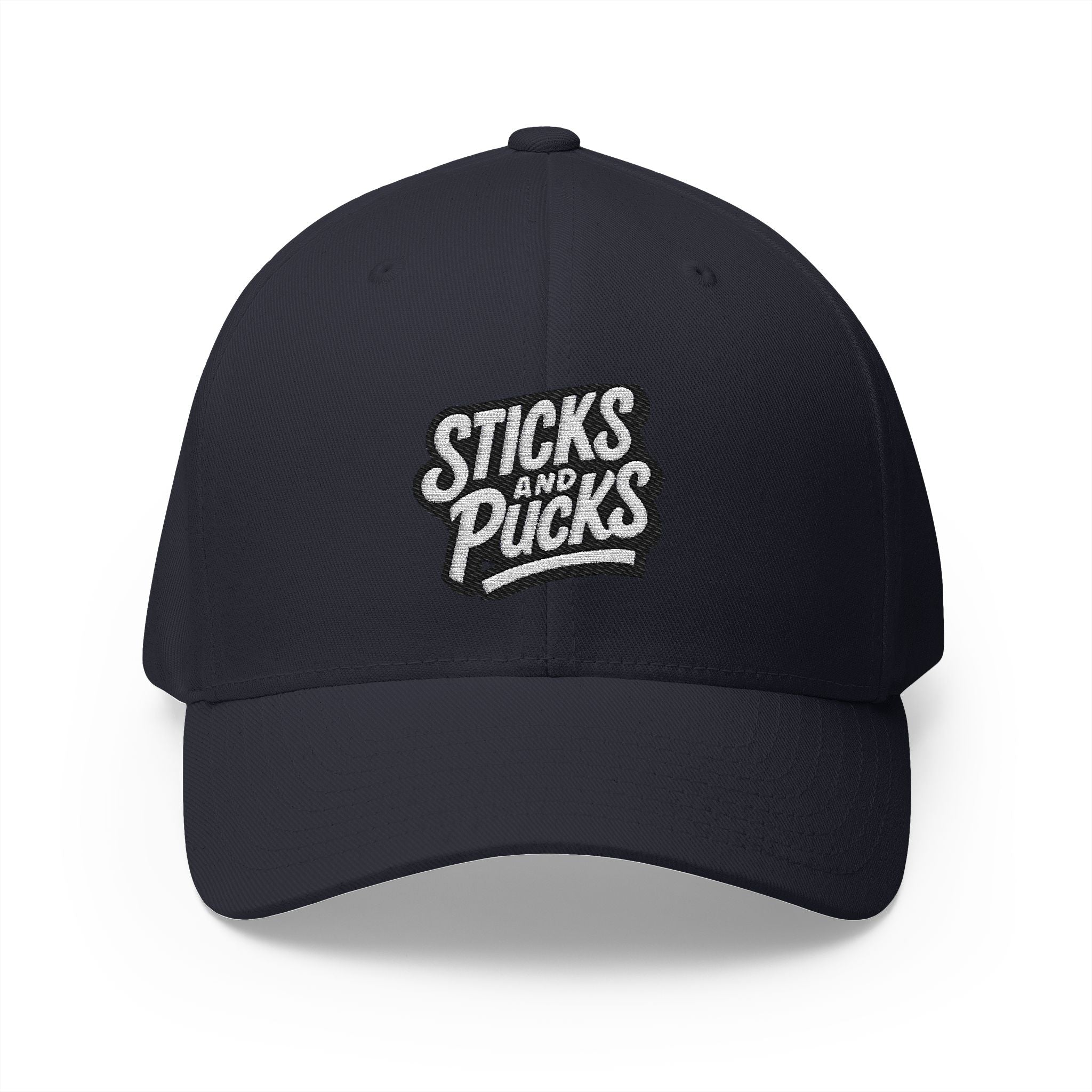 Sticks and Pucks Launch Embroidered FlexFit Hat