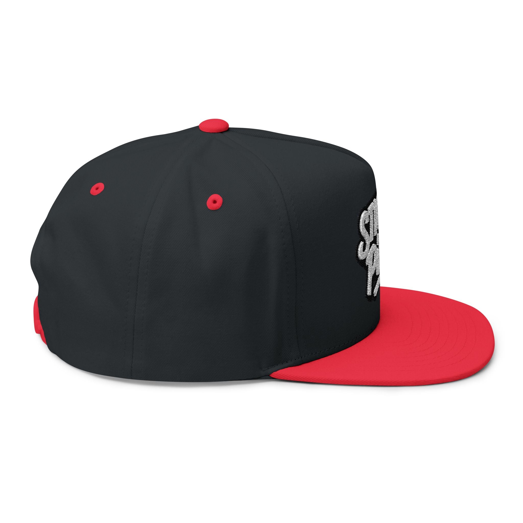 Sticks and Pucks Launch Embroidered Flat Brim SnapBack Hat