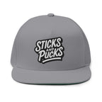 Sticks and Pucks Launch Flat Brim SnapBack Hat