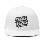 Sticks and Pucks Launch Flat Brim SnapBack Hat