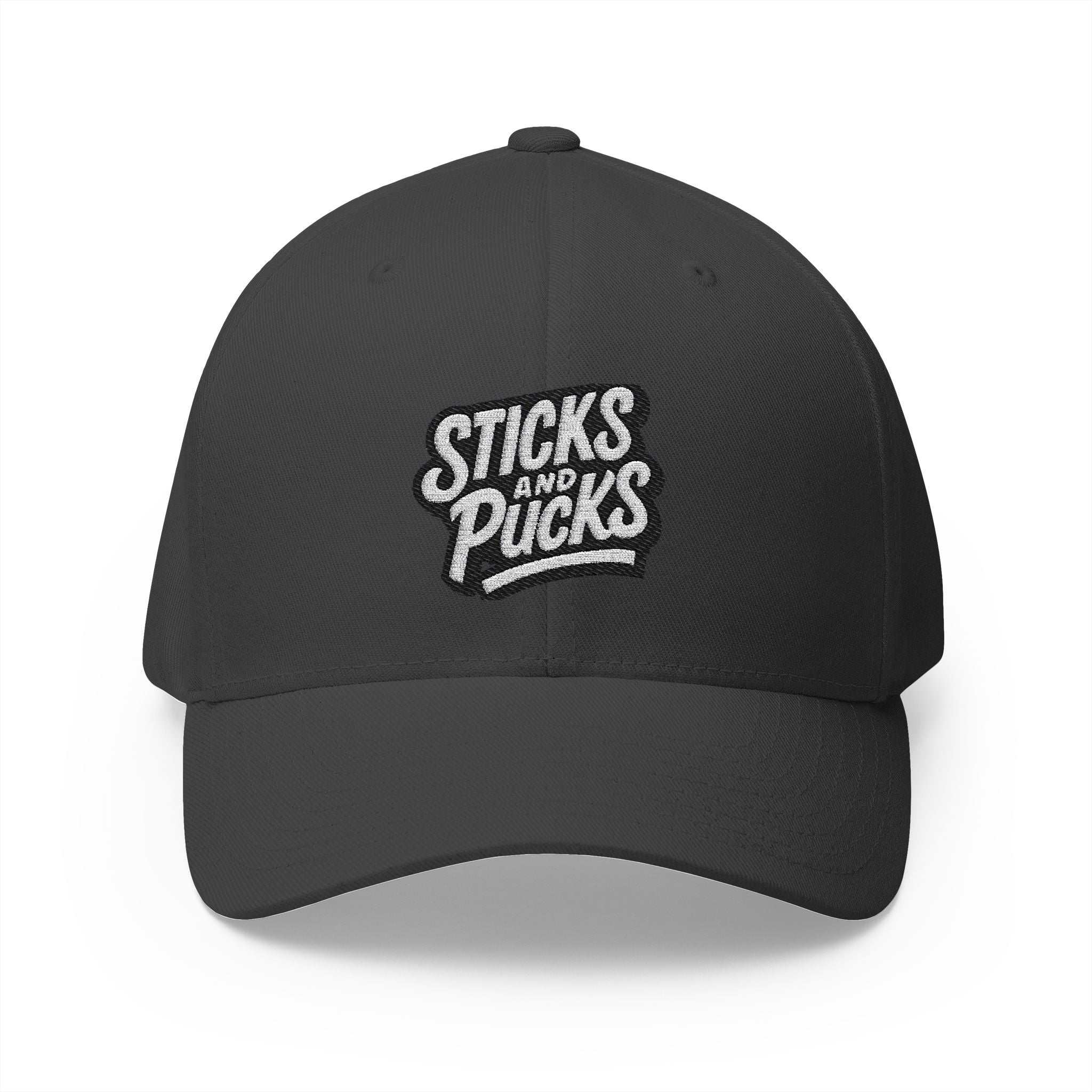 Sticks and Pucks Launch Embroidered FlexFit Hat