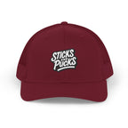 Sticks and Pucks Embroidered Snapback Trucker Cap