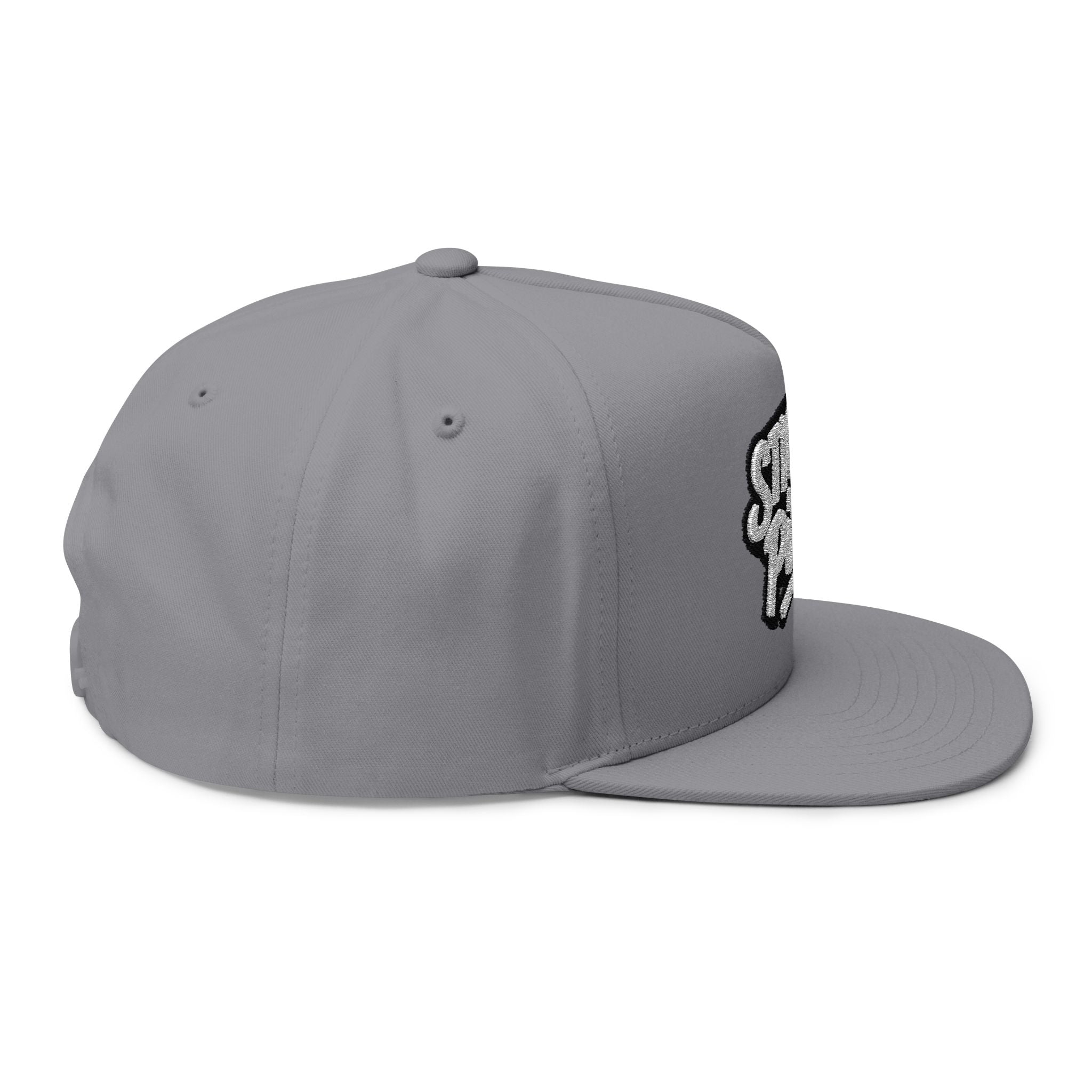 Sticks and Pucks Launch Embroidered Flat Brim SnapBack Hat