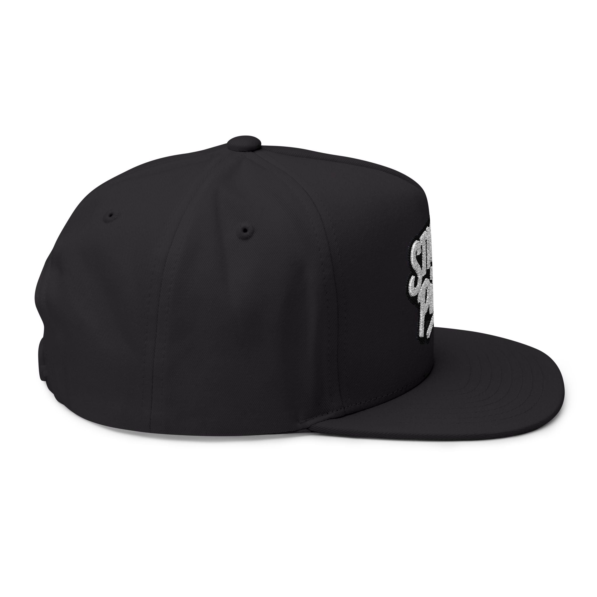 Sticks and Pucks Launch Embroidered Flat Brim SnapBack Hat